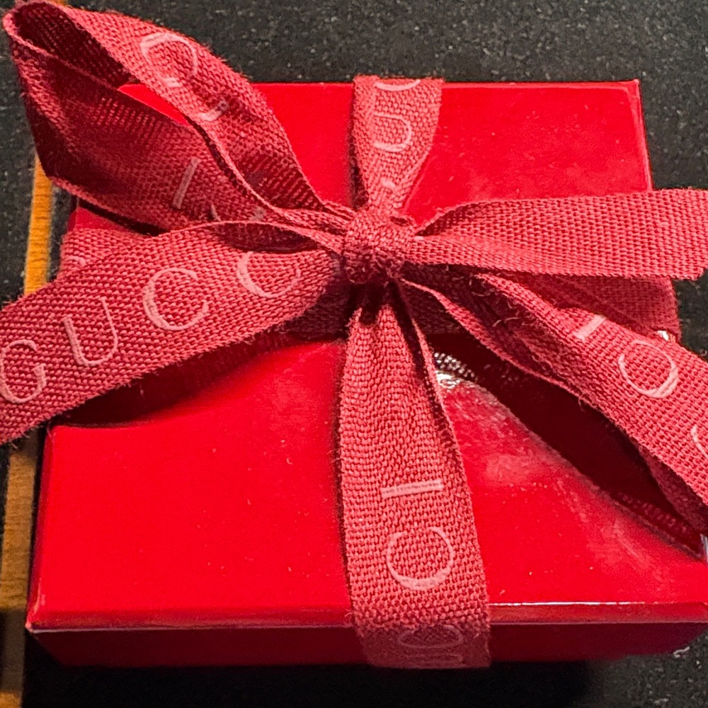 Gucci Sterling Silver Stud Earrings in a Gucci red box!